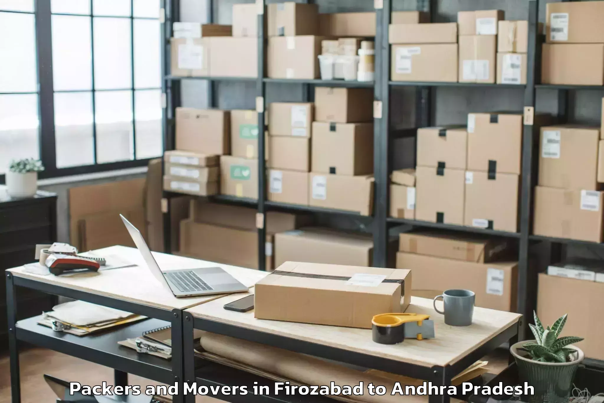 Top Firozabad to Piduguralla Packers And Movers Available